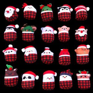 Set of 20 Mini Christmas Plaid Plushies